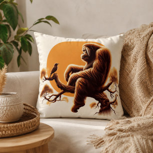Dschungel-Harmonie: Orang-Utan-inspiriert Kissen