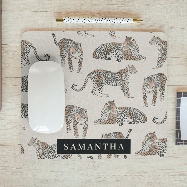 Dschungel-Leopard Wildtier-Muster   Mousepad (Von Creator hochgeladen)