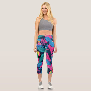 Dschungel-Mischmasch Capri Leggings