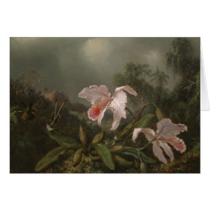 Dschungel-Orchideen und Kolibris