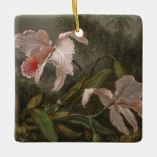Dschungel-Orchideen und Kolibris Keramikornament