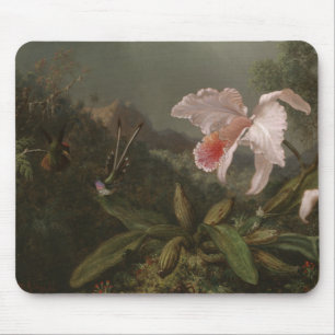 Dschungel-Orchideen und Kolibris Mousepad