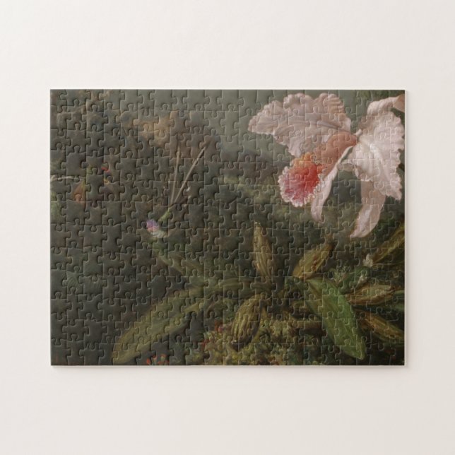 Dschungel-Orchideen und Kolibris Puzzle (Horizontal)