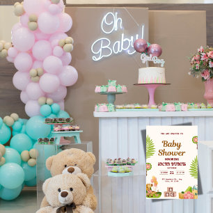 Dschungel-Safari-Baby-Shower-Einladung Einladung