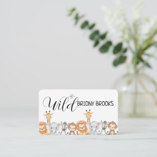 Dschungel-Safari "Es wird wild" Baby Shower Begleitkarte