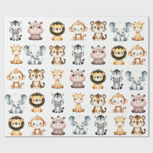 Dschungel-Safari-Geburtstag-Geschenkpapier Geschenkpapier