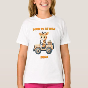 Dschungel-Safari-Geburtstagsmädchen-T-Shirt  Anpas T-Shirt