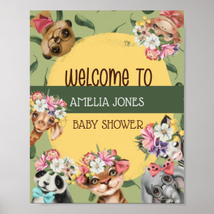 Dschungel-Safari-Tier-Baby-Party Poster