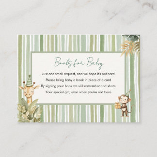 Dschungel-Safari-Tiere Bücher für Baby Begleitkarte