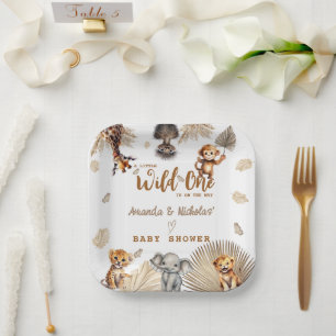 Dschungel-Safari-Vintage-Baby-Party Pappteller