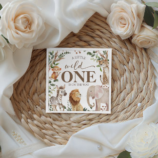 Dschungel-Safari-Wild-One-Baby-Shower-Servietten Serviette