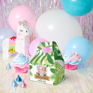 Dschungel-Safari-Wild-One-Geburtstags-Geschenkbox Geschenkschachtel