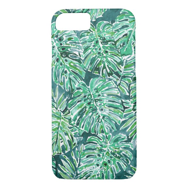 DSCHUNGEL-SCHWINGUNGEN Grün tropisches Monstera Case-Mate iPhone Hülle (Rückseite)
