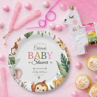 Dschungel-Themen-Baby-Party Pappteller