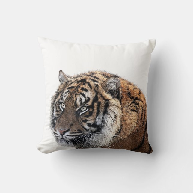 Dschungel-Tier-Foto des Tigers wildes Kissen (Vorderseite)