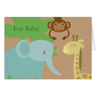 Dschungel-Tierbaby-Geschenkkarte
