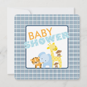 Dschungel-Tiere Baby Shower Einladungen