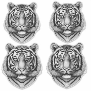 Dschungel Tiger Gesicht Safari-Tier Original Natur Aufkleber
