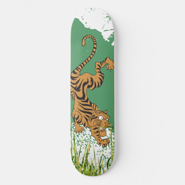Dschungel-Tiger Skateboard (Vorderseite)