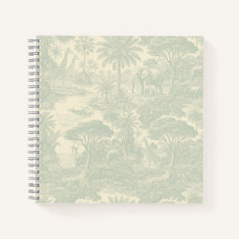 Dschungel-Toile-Muster tropisches Szenendesign Notizbuch