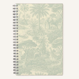 Dschungel-Toile-Muster tropisches Szenendesign Notizbuch