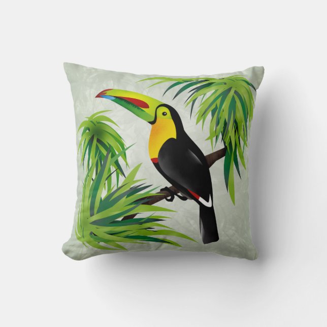 Dschungel Toucan Kissen (Vorderseite)