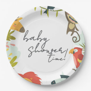 Dschungel-Wildlife-Baby-Party Pappteller