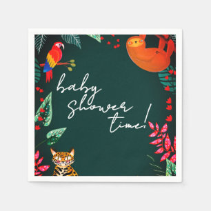 Dschungel-Wildlife-Baby-Party Serviette