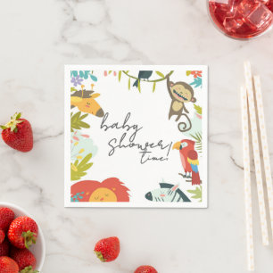 Dschungel-Wildlife-Baby-Shower Serviette