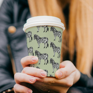 Dschungel Zebra Wilde Muster Pappbecher