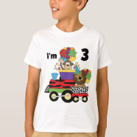 Dschungel-Zug-3. Geburtstags-T-Shirts und