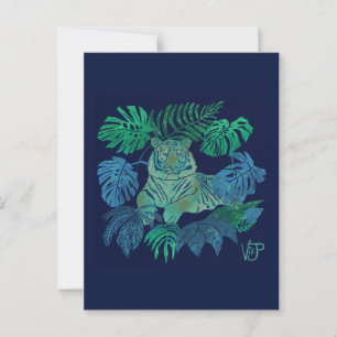 Dschungelblau Postkarte