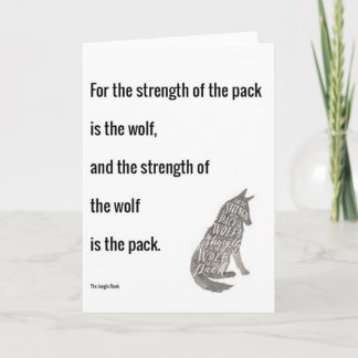 Dschungelbuch Stärke des Wolf Quote Print Karte