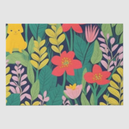 Dschungelflorale Blätter Seidenpapier