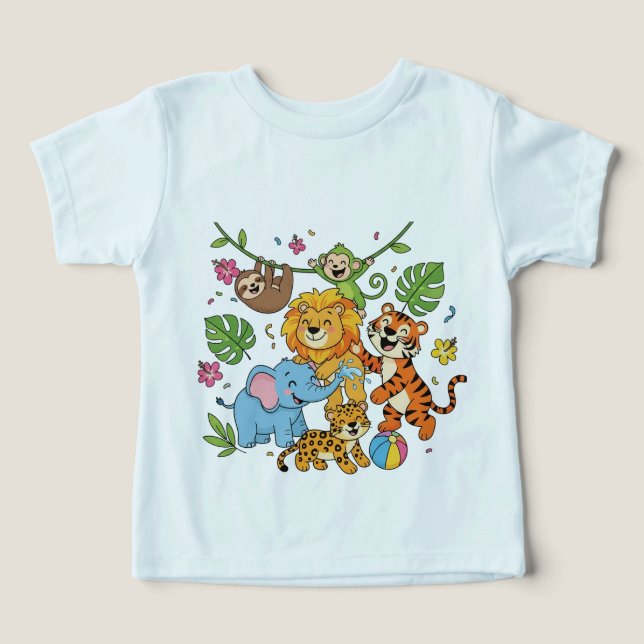 Dschungelfreunde Spielzeit – Fröhliche Kinder  (Design Vorderseite)