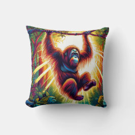 Dschungelharmonie: Orangutan Inspiriert Kissen
