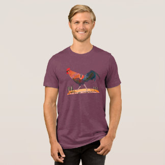 Dschungelhuhn-T-Shirt Tri-Blend-Shirt Tri-Blend Shirt