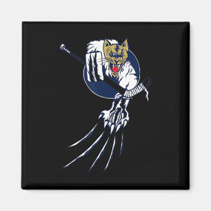 Dschungelkatze Hockey Eis-Biest-Torhüter-Logo Magnet