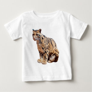 Dschungelkatzentier mit getrübter Leoparde Baby T-shirt