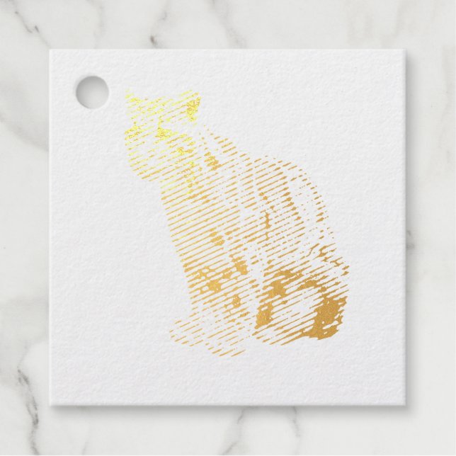 Dschungelkatzentier mit getrübter Leoparde Geschenkanhänger (Vorderseite)