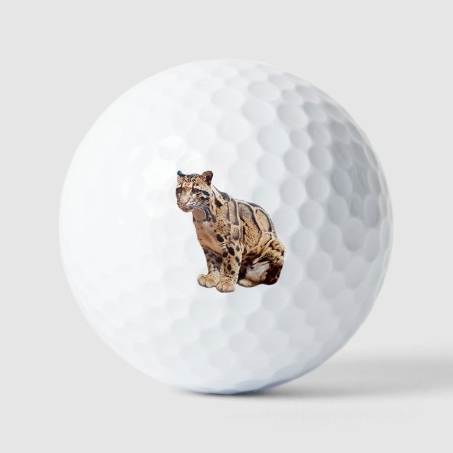 Dschungelkatzentier mit getrübter Leoparde Golfball (Vorderseite)