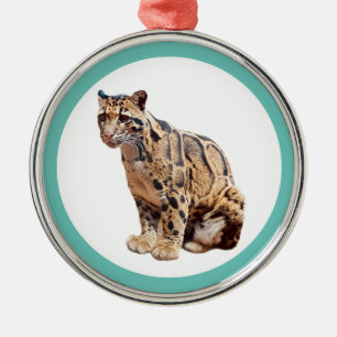 Dschungelkatzentier mit getrübter Leoparde Ornament Aus Metall