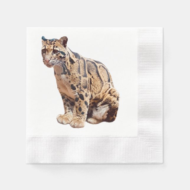 Dschungelkatzentier mit getrübter Leoparde Serviette (Vorderseite)