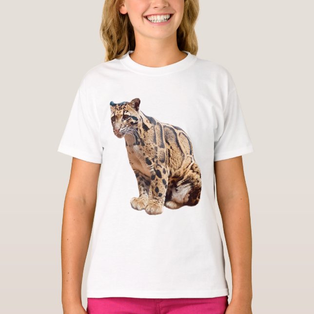 Dschungelkatzentier mit getrübter Leoparde T-Shirt (Vorderseite)