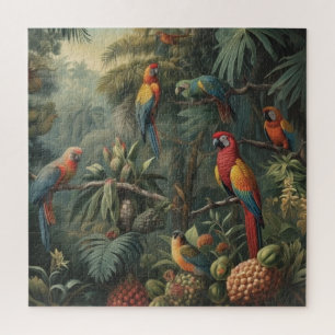 Dschungelmosaik Scharlachroter Ara und Ananas Puzzle