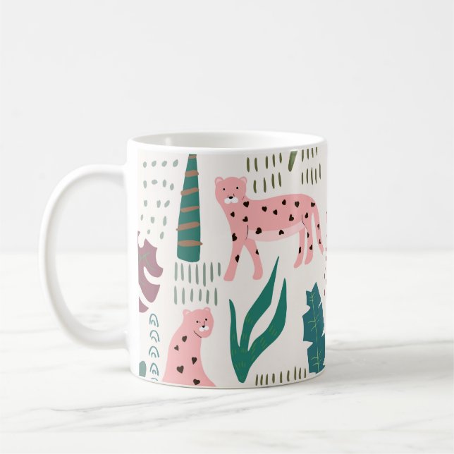 Dschungelmuster Kaffeetasse (Links)
