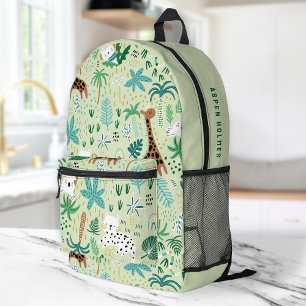 Dschungelmuster Niedlicher Tiere Tropendruckkids Bedruckter Rucksack
