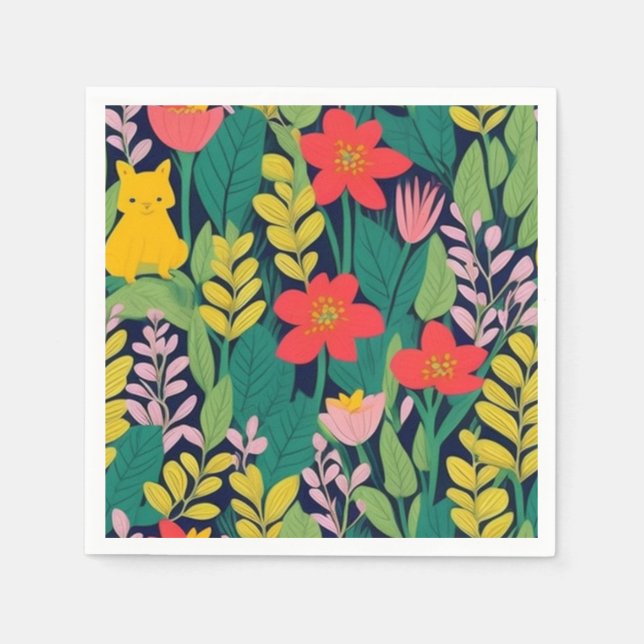 Dschungelmuster Serviette (Vorderseite)