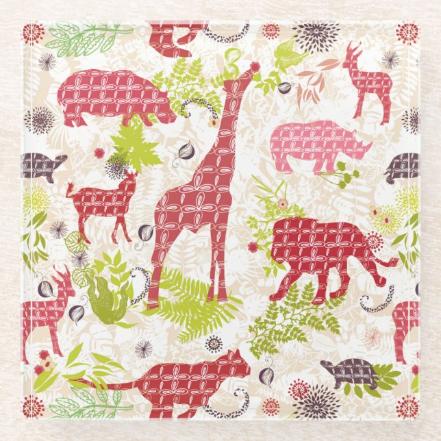 Dschungelparadies Glasuntersetzer (Vorderseite)