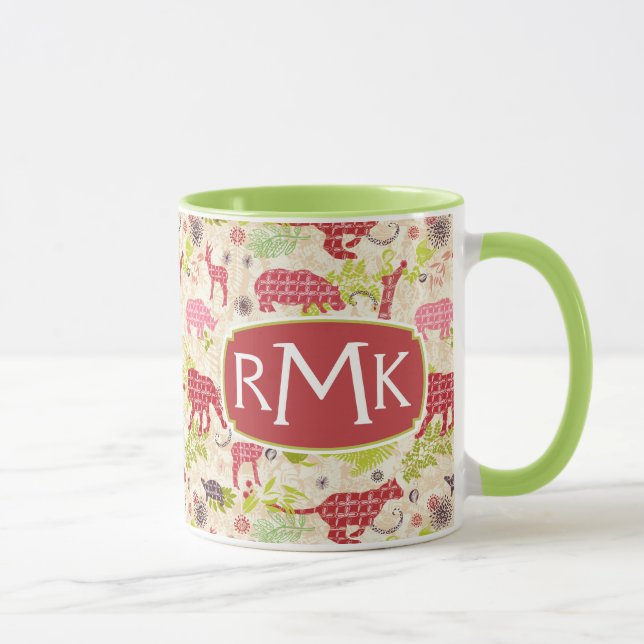 Dschungelparadies | Monogramm Tasse (Rechts)
